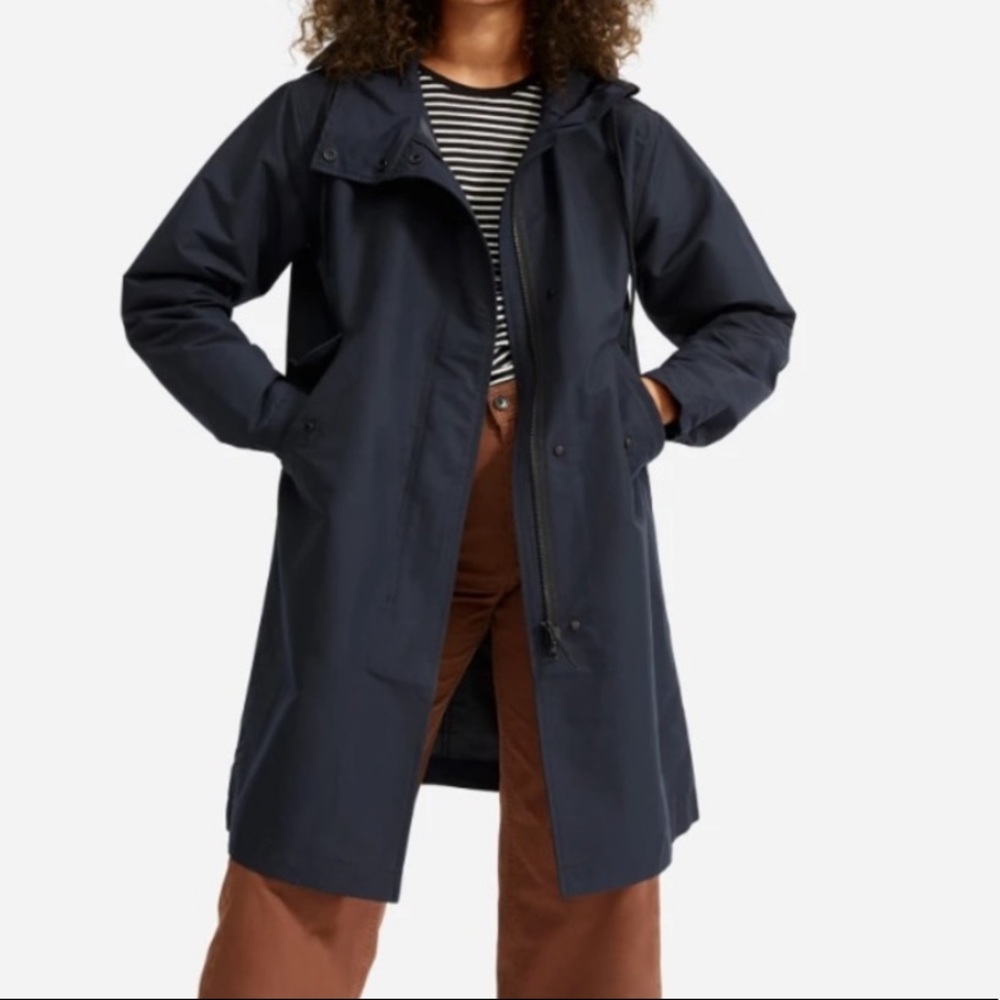 Everlane | Anorak Rain Jacket Hood Black Xs